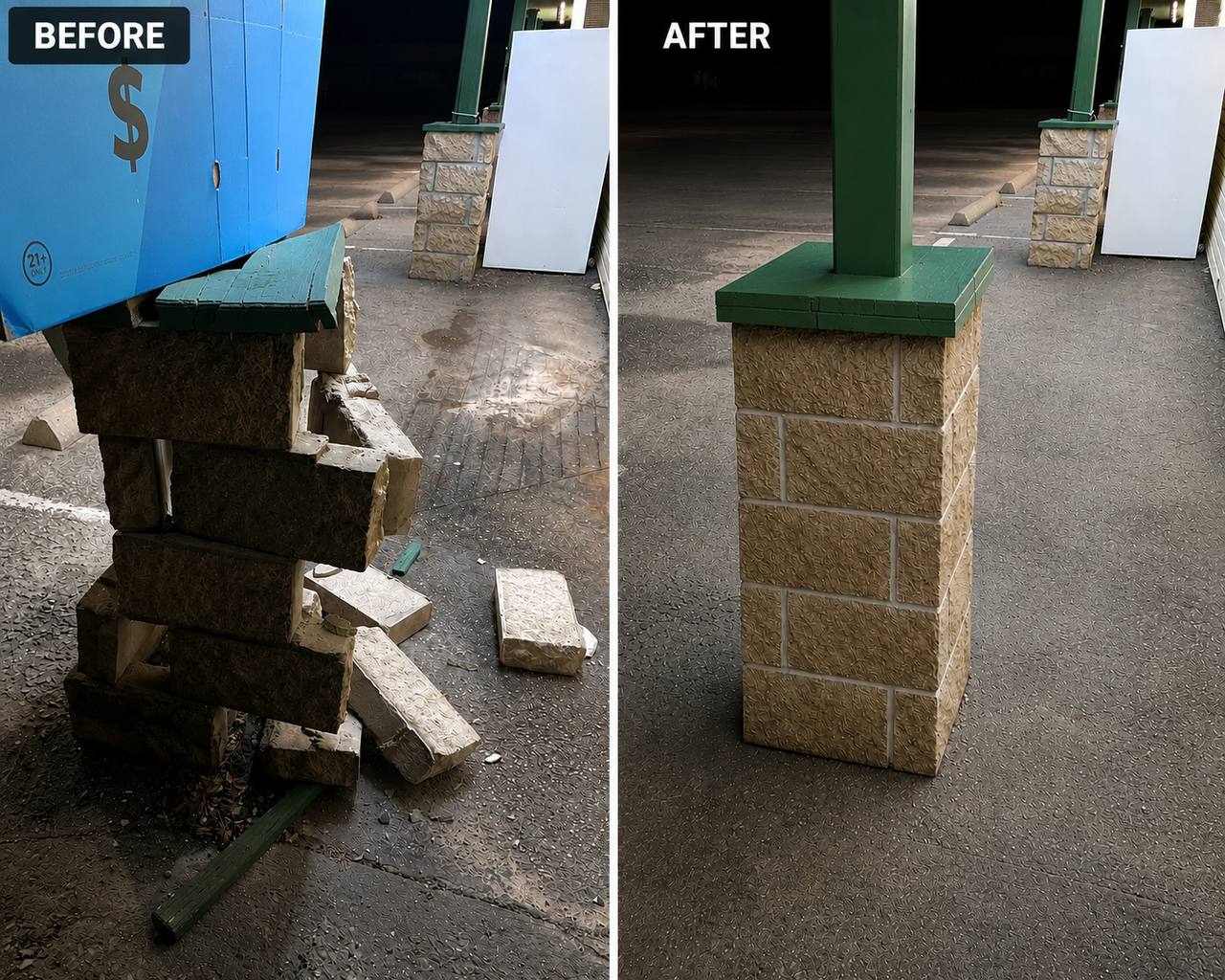 Property Repair & Repaint before and after