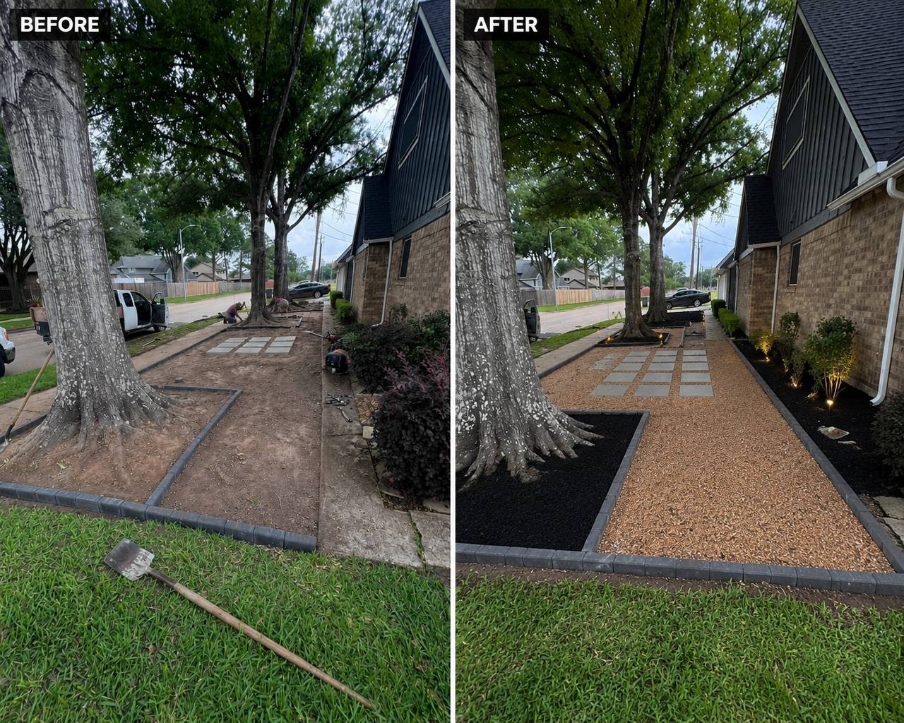 Walkway & Hardscape before and after